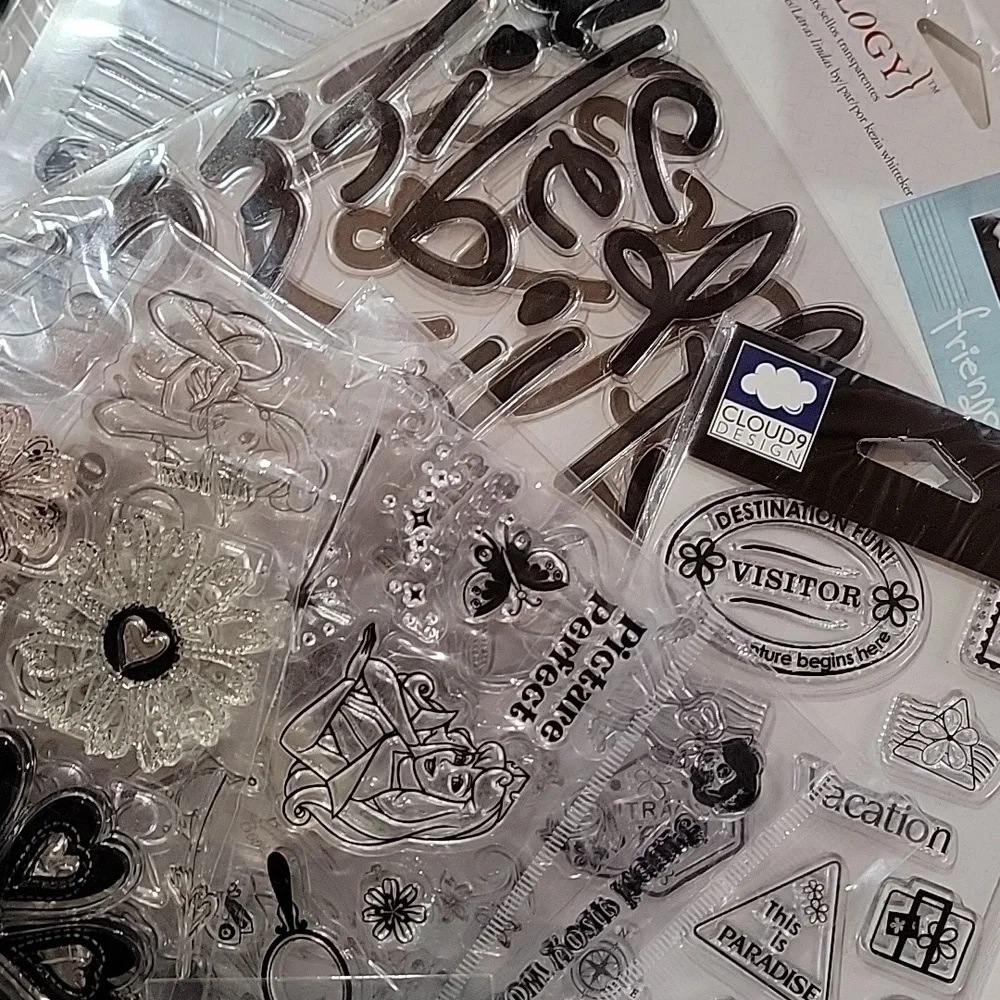 30+ Assorted Clear Stamps for Crafting